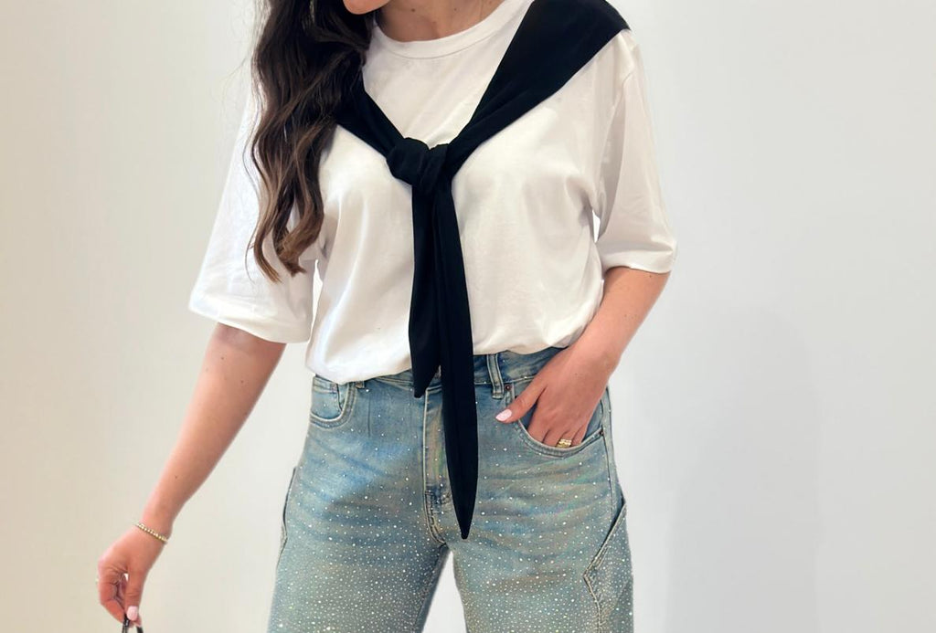 T-SHIRT GILET NERO