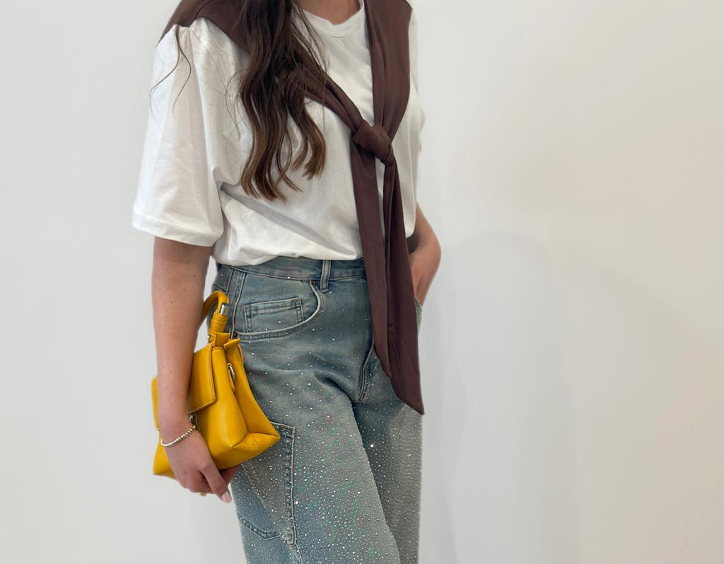 T-SHIRT GILET MARRONE